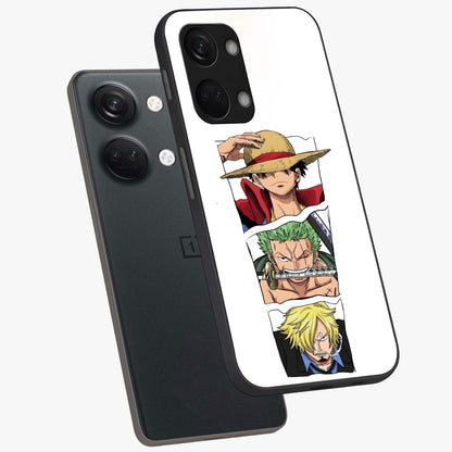 Pirate Trio Resolve Glass Case for 1+Nord 3 angled mockup showcasing glossy finish and dramatic adventurous tones