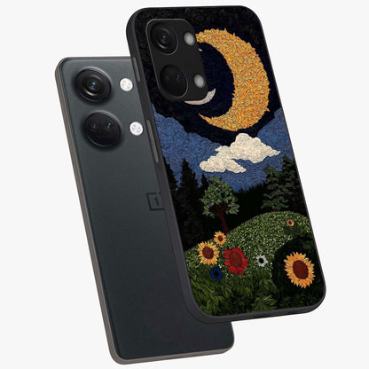 Sun and Moonflowers Glass Case for OnePlus Nord 3 |1+Nord 3