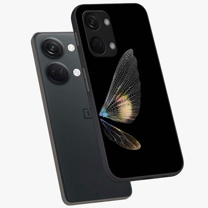 Whispers of Wings Glass Case for 1+Nord 3 angled mockup showcasing glossy finish and soft gradient detailing