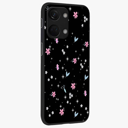 Black Aesthetic Wallpapers Glass Case for 1+Nord 3 side perspective highlighting sleek edges and premium dark design