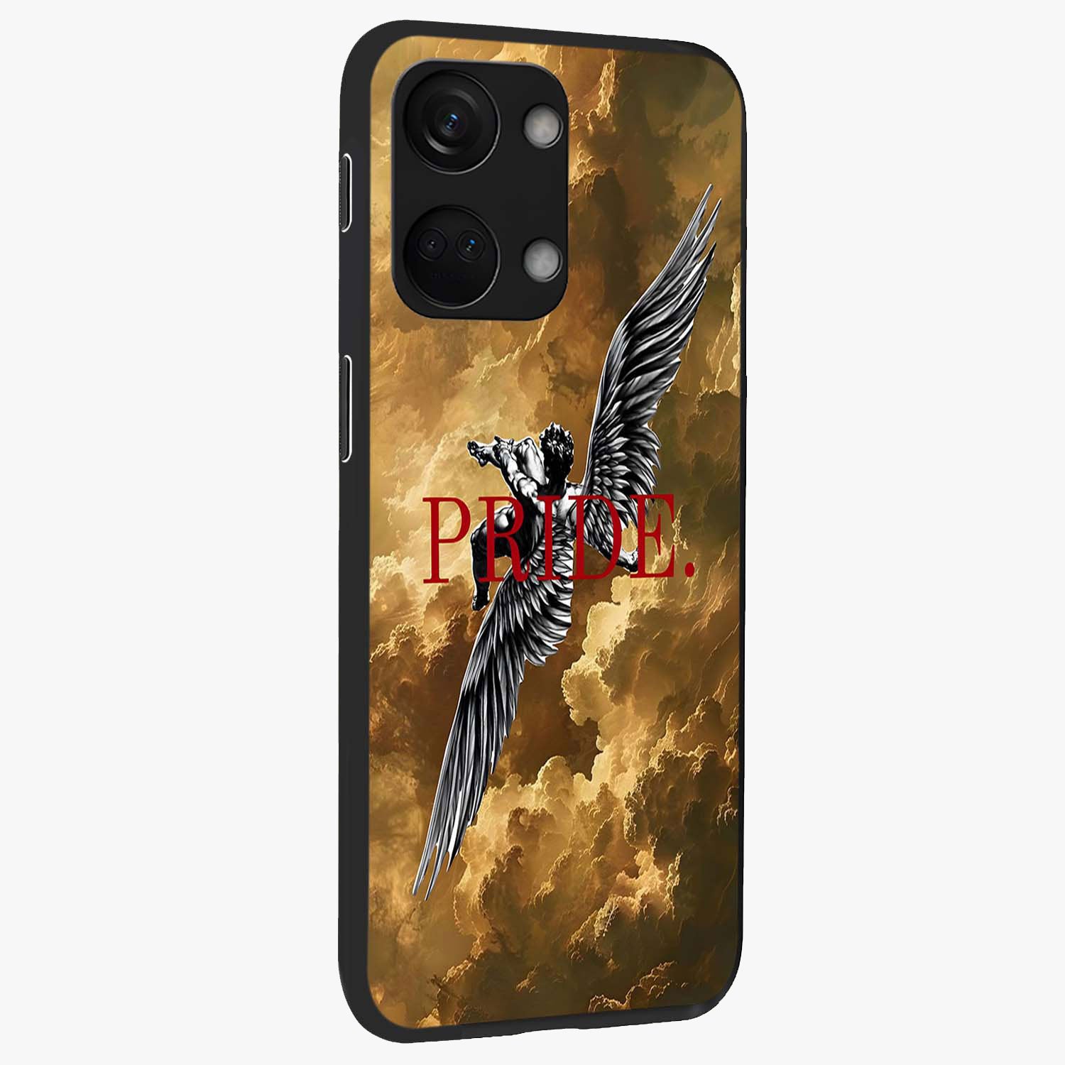 Celestial Fallen Pride Glass Case for 1+Nord 3 side perspective highlighting deep space textures and premium edge finish