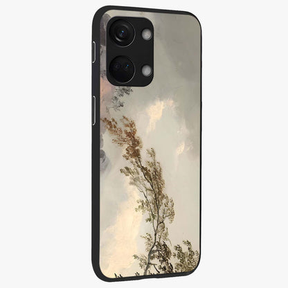 Dreamlike Wind Field Glass Case for 1+Nord 3 side perspective highlighting smooth gradients and premium edge finish