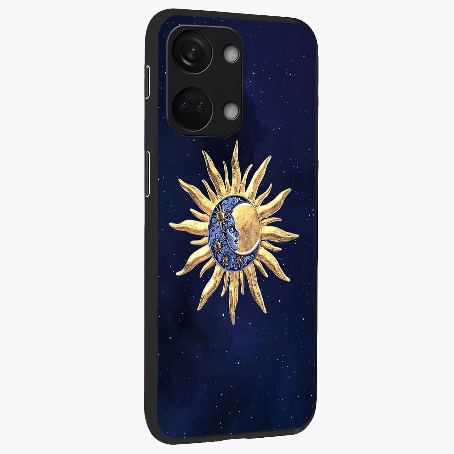 Eternal Cosmic Balance Glass Case for 1+Nord 3 side perspective highlighting intricate space detailing and smooth build