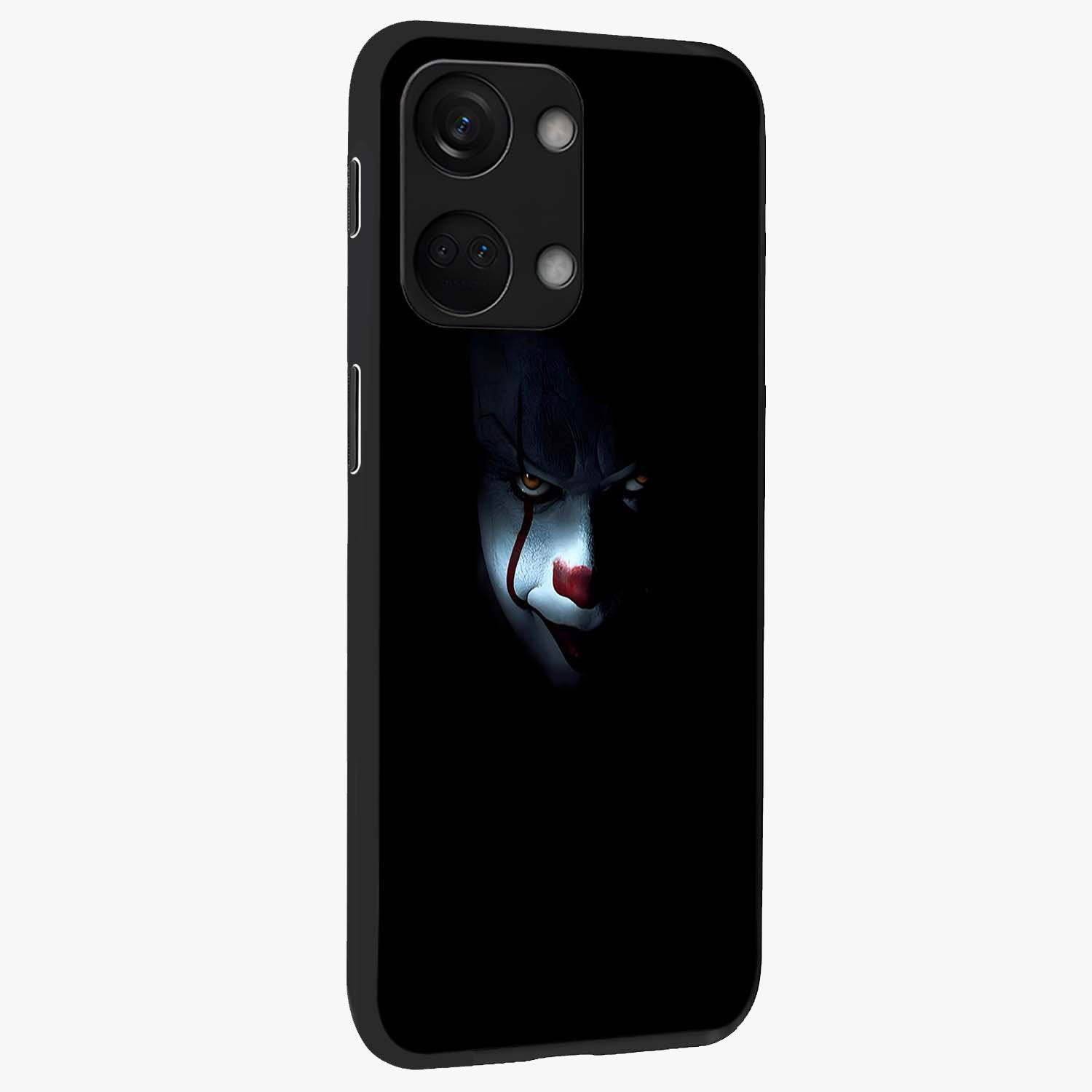 Midnight Madness Smile Glass Case for 1+Nord 3 side perspective highlighting expressive textures and sleek edges