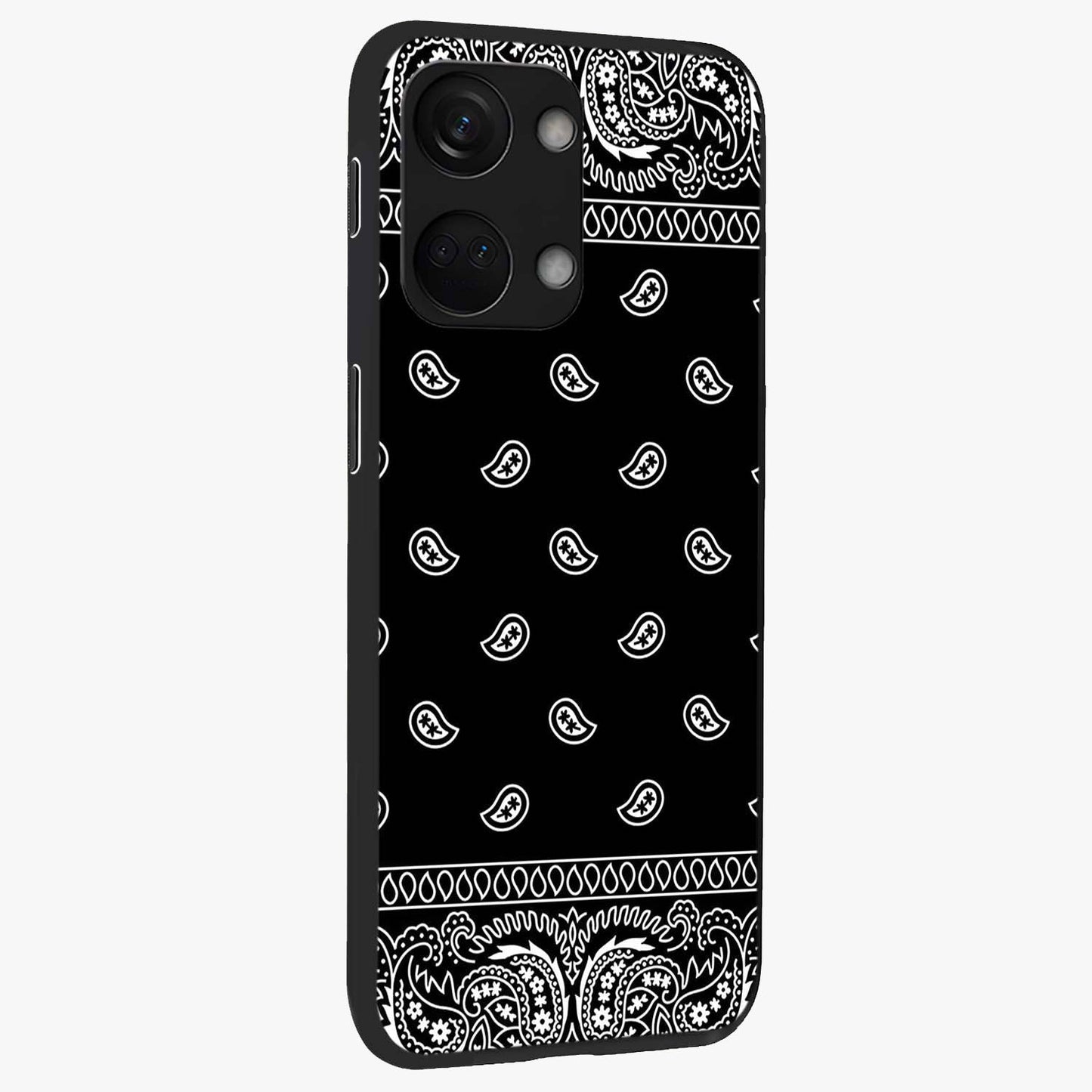 Retro Rebel Threads Glass Case for 1+Nord 3 side perspective highlighting bold detailing and smooth build