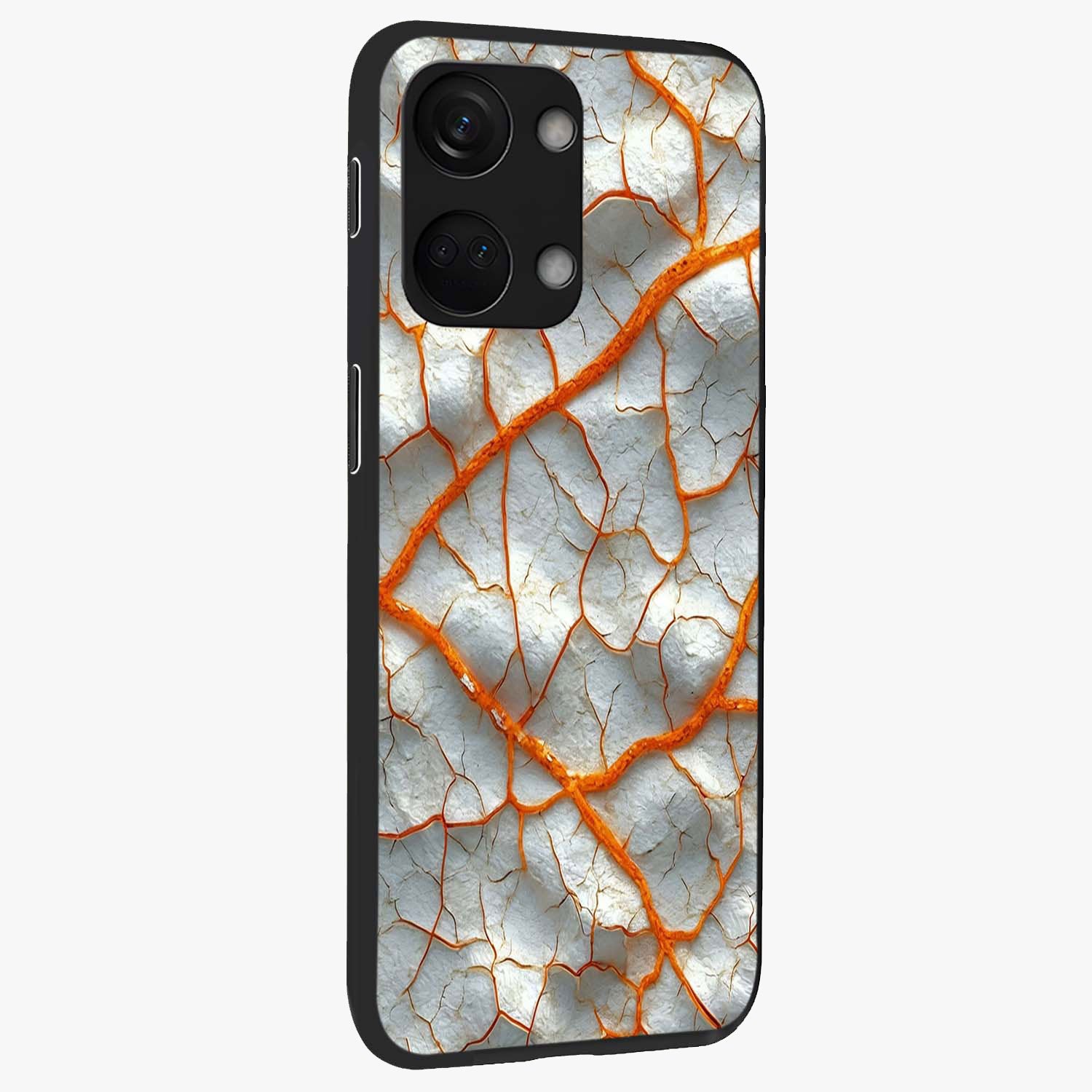 Snarl Zone Buzz Glass Case for 1+Nord 3 side perspective highlighting sharp textures and sleek premium build