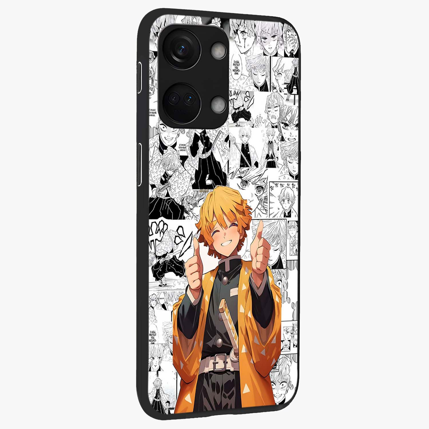 Thunder Smile Hero Glass Case for 1+Nord 3 side perspective highlighting dynamic textures and premium edges