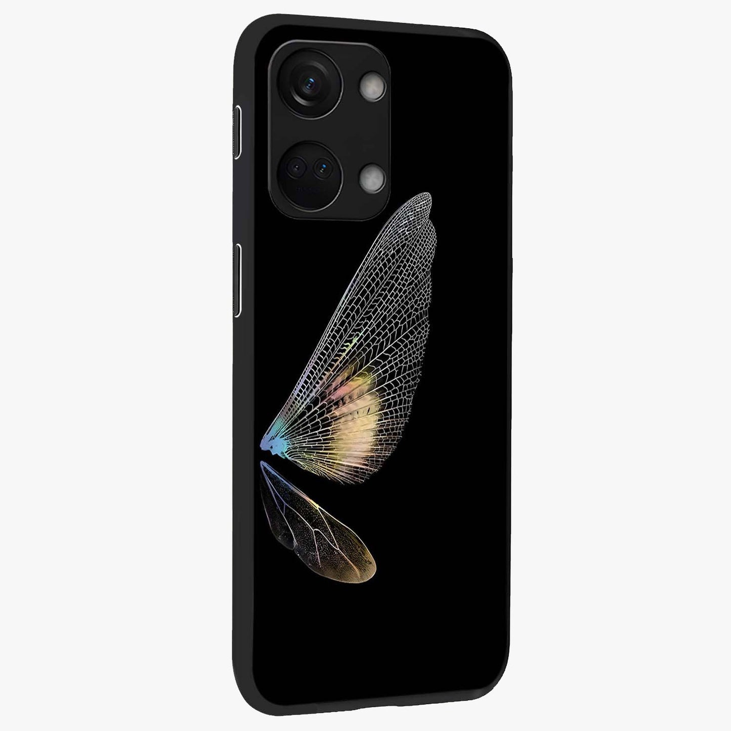 Whispers of Wings Glass Case for 1+Nord 3 side perspective highlighting light airy textures and premium edges