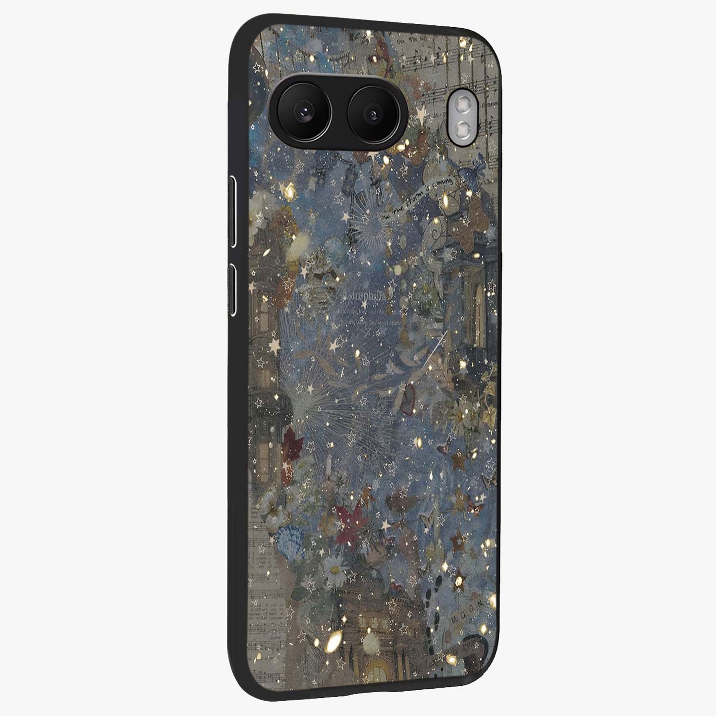 Aesthetic Astrolophia Glass Case for 1+Nord 4 side perspective highlighting detailed astrological aesthetic elements