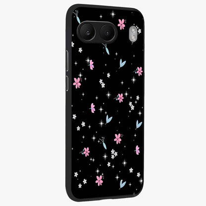Black Aesthetic Wallpapers Glass Case for 1+Nord 4 side perspective highlighting sleek edges and premium dark design