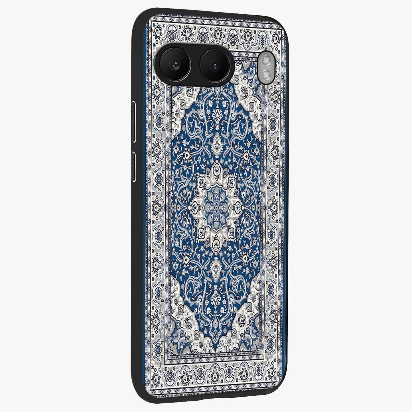 Blue Palace Dream Glass Case for 1+Nord 4 side perspective highlighting intricate palace design and sleek edges