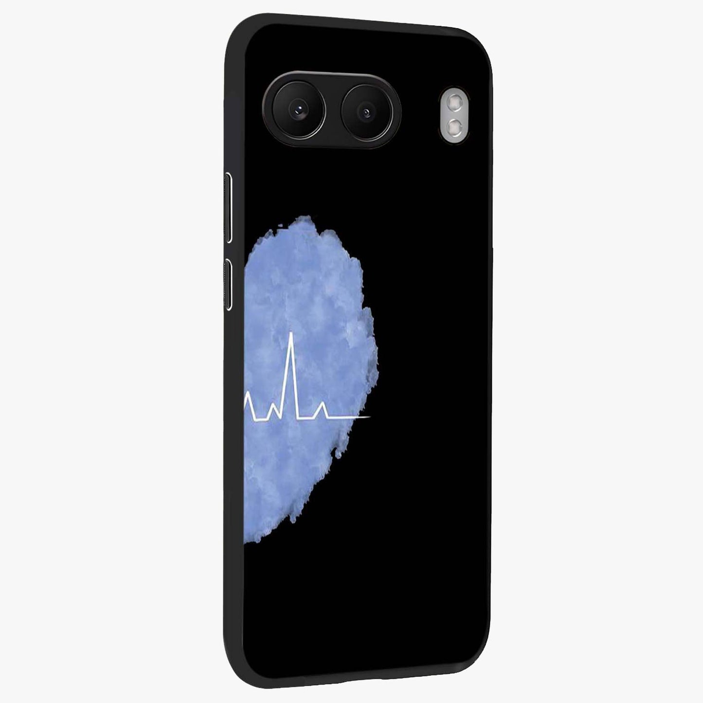 Blue Pulse Bond Glass Case for 1+Nord 4 side perspective highlighting sleek edges and modern blue detailing