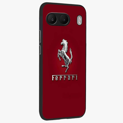 Crimson Stallion Prestige Glass Case for 1+Nord 4 side perspective highlighting refined textures and sleek premium build