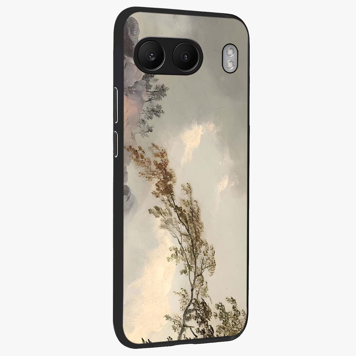 Dreamlike Wind Field Glass Case for 1+Nord 4 side perspective highlighting smooth gradients and premium edge finish