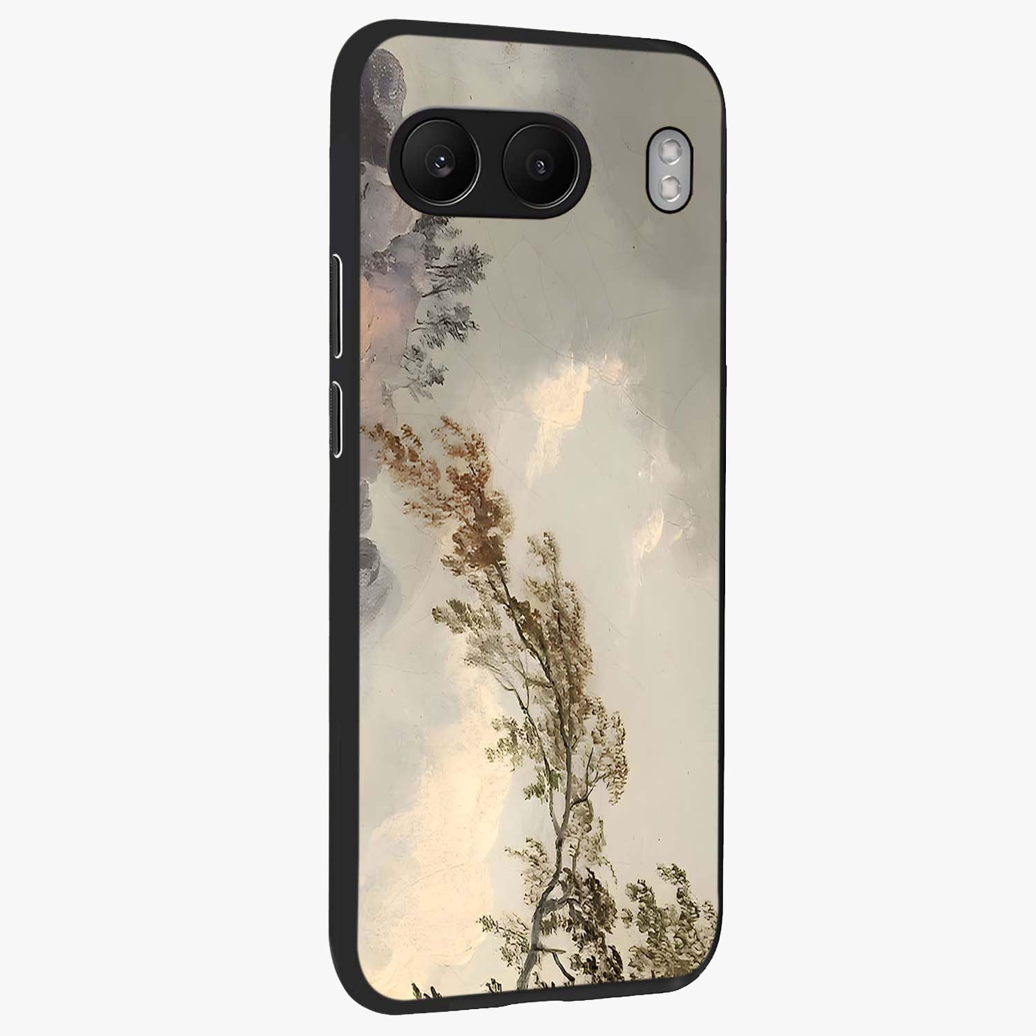 Dreamlike Wind Field Glass Case for 1+Nord 4 side perspective highlighting smooth gradients and premium edge finish