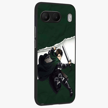 Emerald War Vanguard Glass Case for 1+Nord 4 side perspective highlighting dramatic textures and premium edges