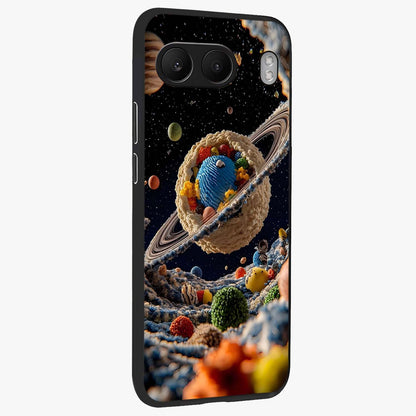 Galactic Dessert Dream Printed Glass Case for 1+Nord 4 side perspective highlighting sweet fantasy detailing and smooth build