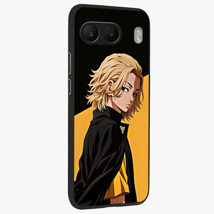 Golden Shadow Commander Glass Case for 1+Nord 4 side perspective highlighting intense detailing and premium edge finish