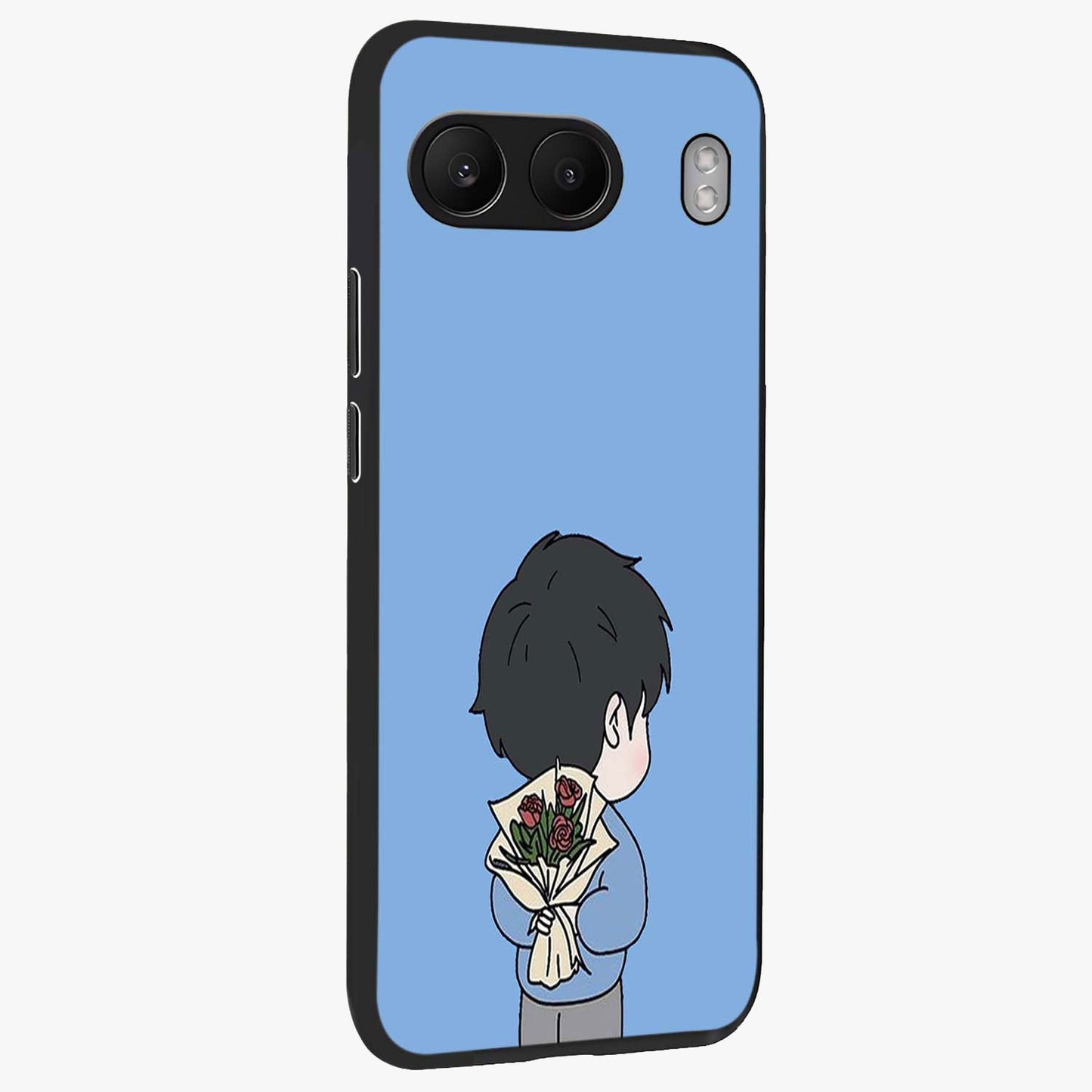 Love in My Hands Glass Case for 1+Nord 4 side perspective highlighting delicate detailing and sleek premium build