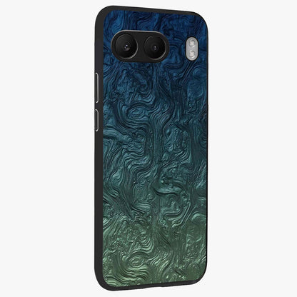 Marble Dream Blur Glass Case for 1+Nord 4 side perspective highlighting refined marble textures and premium edges