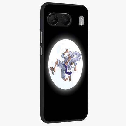 Moonlit Freedom Dance Glass Case for 1+Nord 4 side perspective highlighting dynamic detailing and premium edge finish