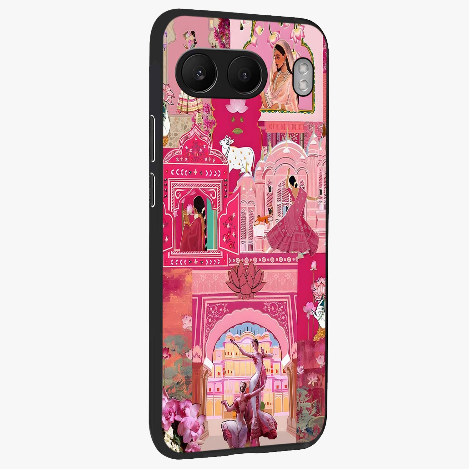 Pink Palace Muse Glass Case for 1+Nord 4 side perspective highlighting graceful textures and sleek premium build