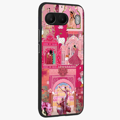 Pink Palace Muse Glass Case for 1+Nord 4 side perspective highlighting graceful textures and sleek premium build