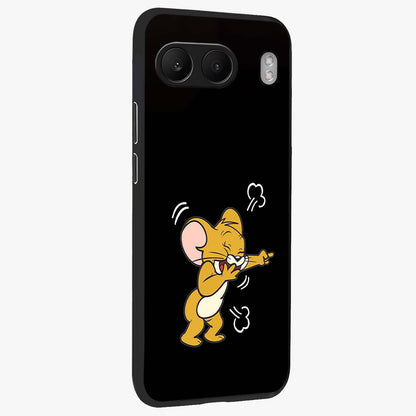 Playful Jerry Vibes Glass Case for 1+Nord 4 side perspective highlighting fun illustration textures and smooth build