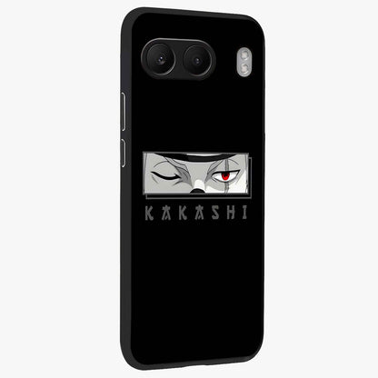 Scarlet Ninja Gaze Glass Case for 1+Nord 4 side perspective highlighting intense textures and premium edges