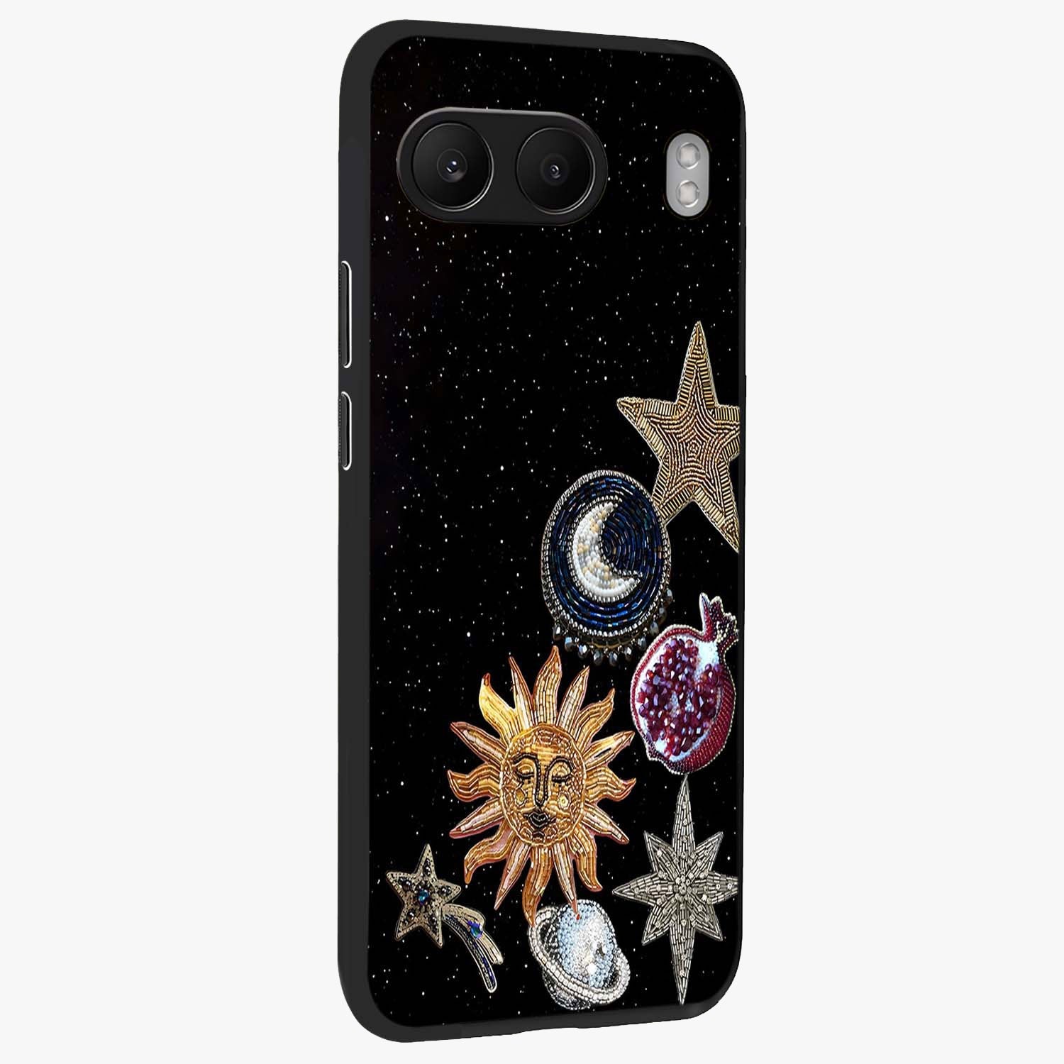 Scarlet Sky Flight Glass Case for 1+Nord 4 side perspective highlighting smooth sky textures and premium edges
