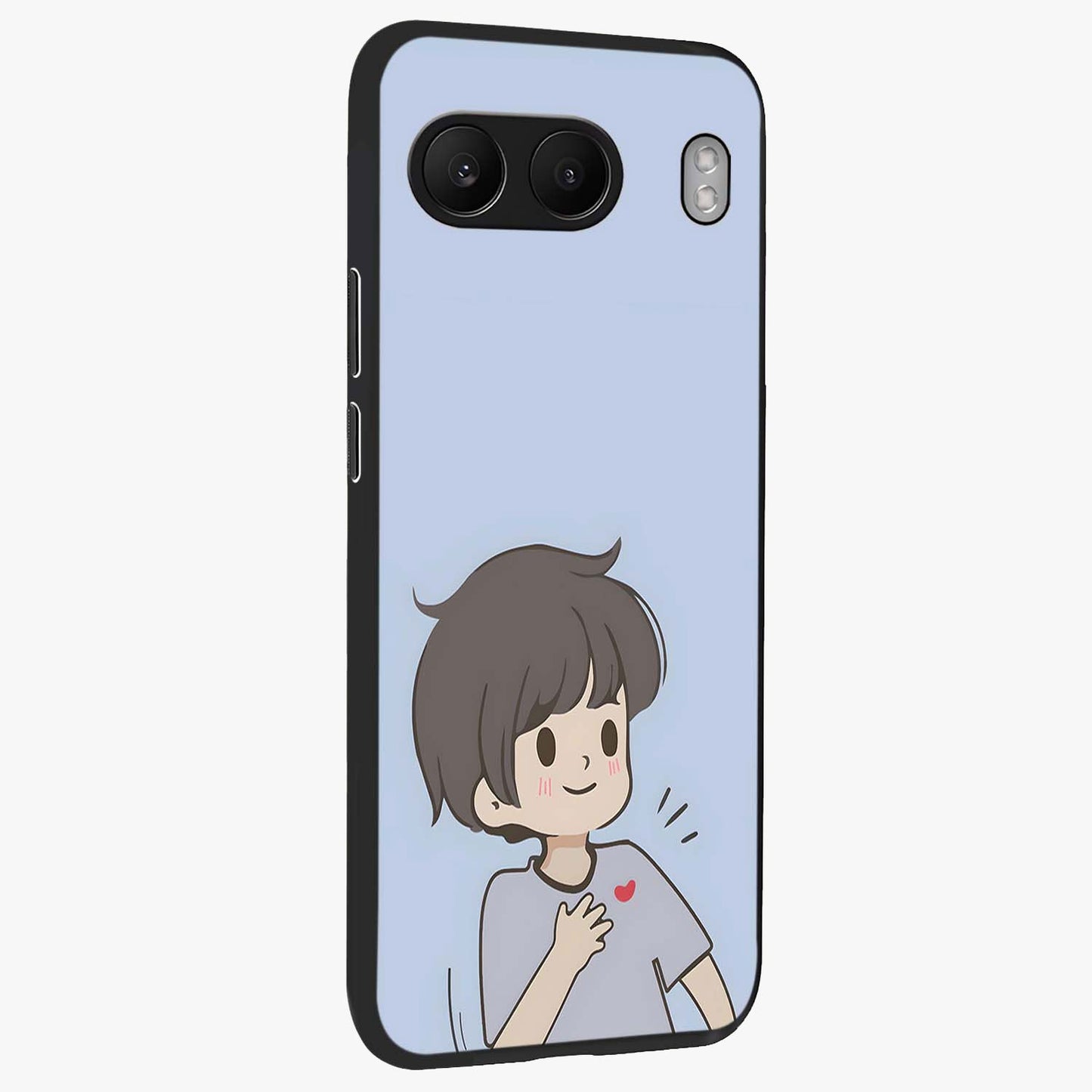 Sending You Love Glass Case for 1+Nord 4 side perspective highlighting elegant text detailing and smooth premium build