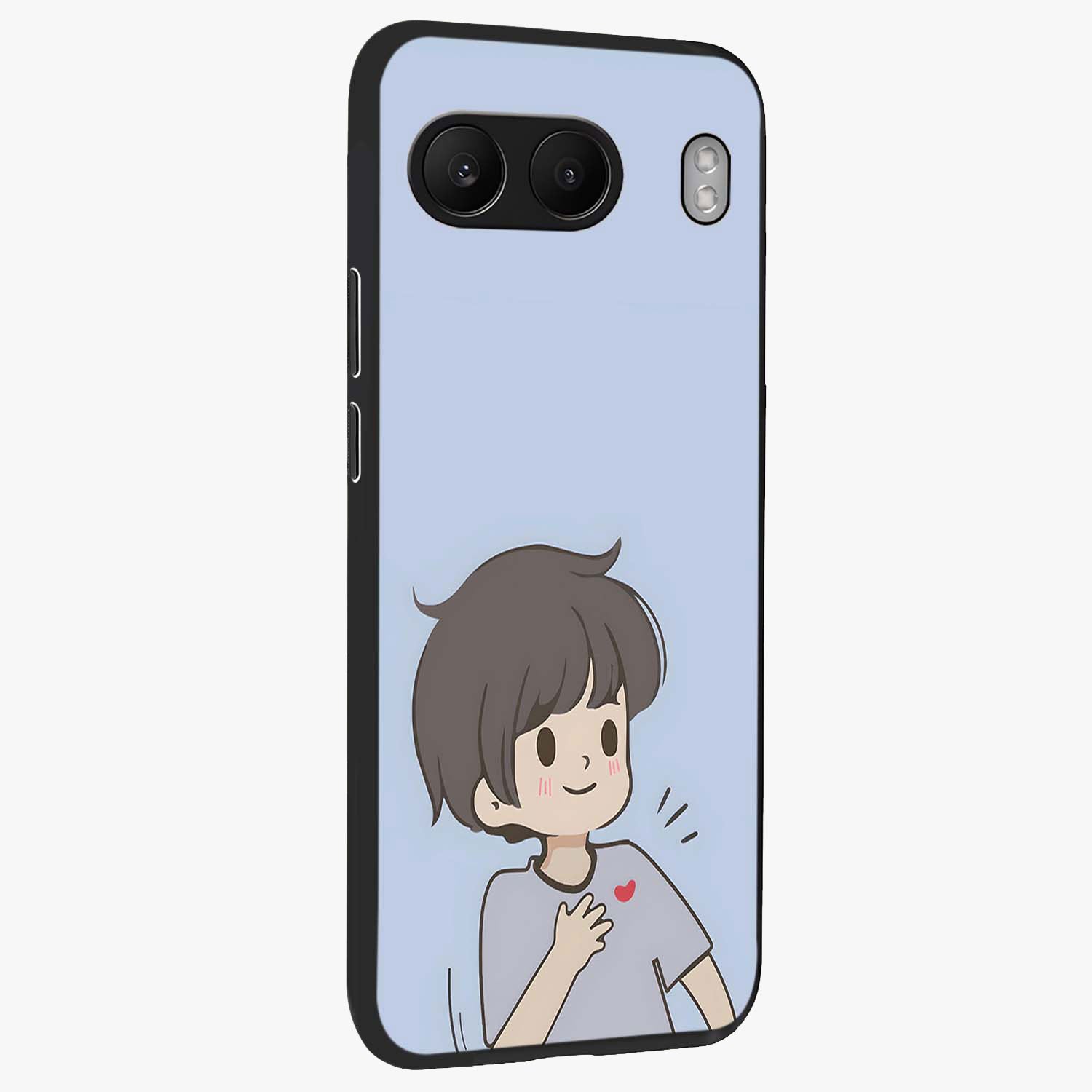 Sending You Love Glass Case for 1+Nord 4 side perspective highlighting elegant text detailing and smooth premium build