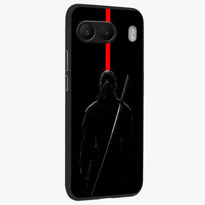 Silent Blade Resolve Glass Case for 1+Nord 4 side perspective highlighting sharp textures and sleek premium build