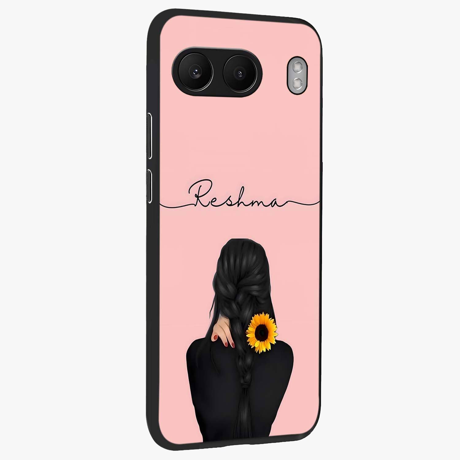Sun Moon Flowers Glass Case for 1+Nord 4 side perspective highlighting delicate bloom textures and sleek premium build