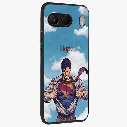 Symbol of Hope Glass Case for 1+Nord 4 side perspective highlighting clean textures and premium edges