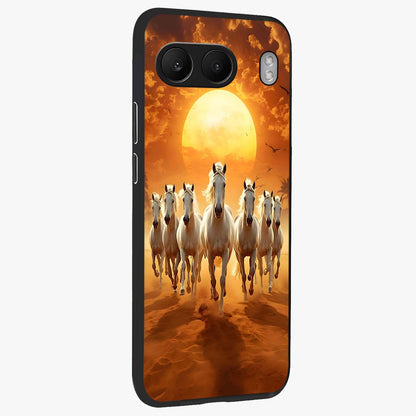 Wild Sunset Majesty Glass Case for 1+Nord 4 side perspective highlighting vibrant horizon textures and sleek premium build