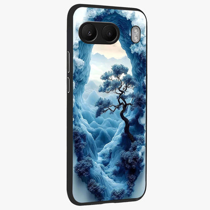 Winter Gate View Glass Case for 1+Nord 4 side perspective highlighting calm scenic textures and premium edges