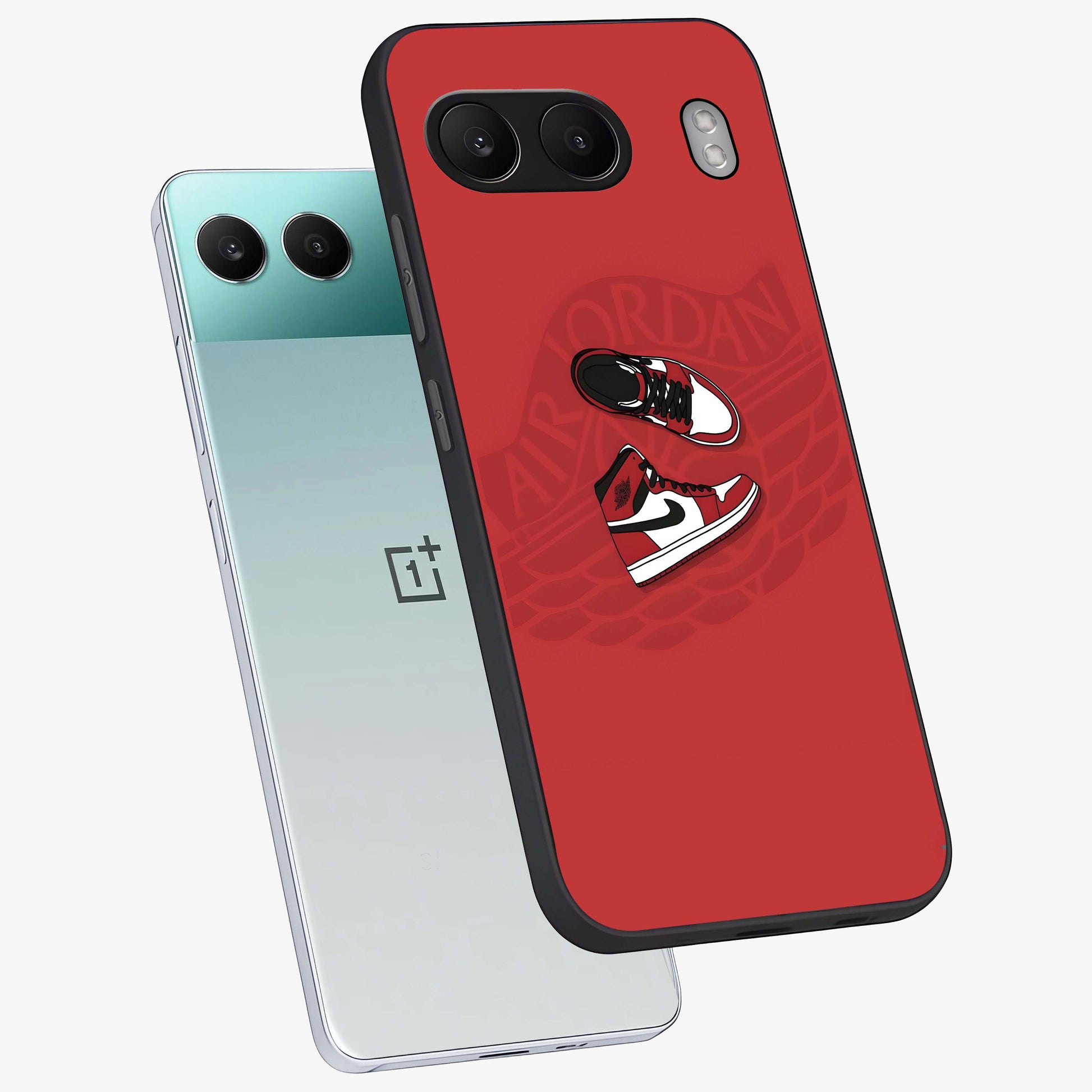 Classic Sneaker Float Glass Case for 1+Nord 4 captured at a warm angle highlighting street-style details, gloss, and edge clarity.