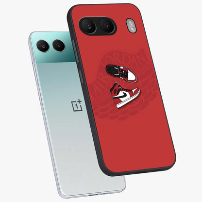 Classic Sneaker Float Glass Case for 1+Nord 4 captured at a warm angle highlighting street-style details, gloss, and edge clarity.
