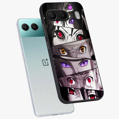 Eyes of Destiny Glass Case for 1+Nord 4 angled mockup showcasing glossy glass finish and intense detailing