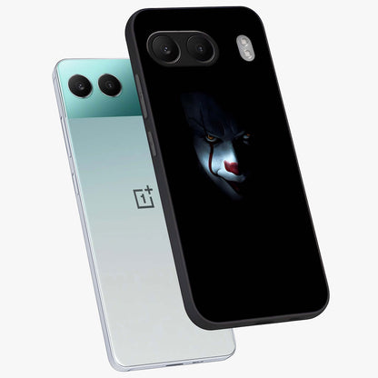Midnight Madness Smile Glass Case for 1+Nord 4 angled mockup showcasing glossy finish and dramatic detailing