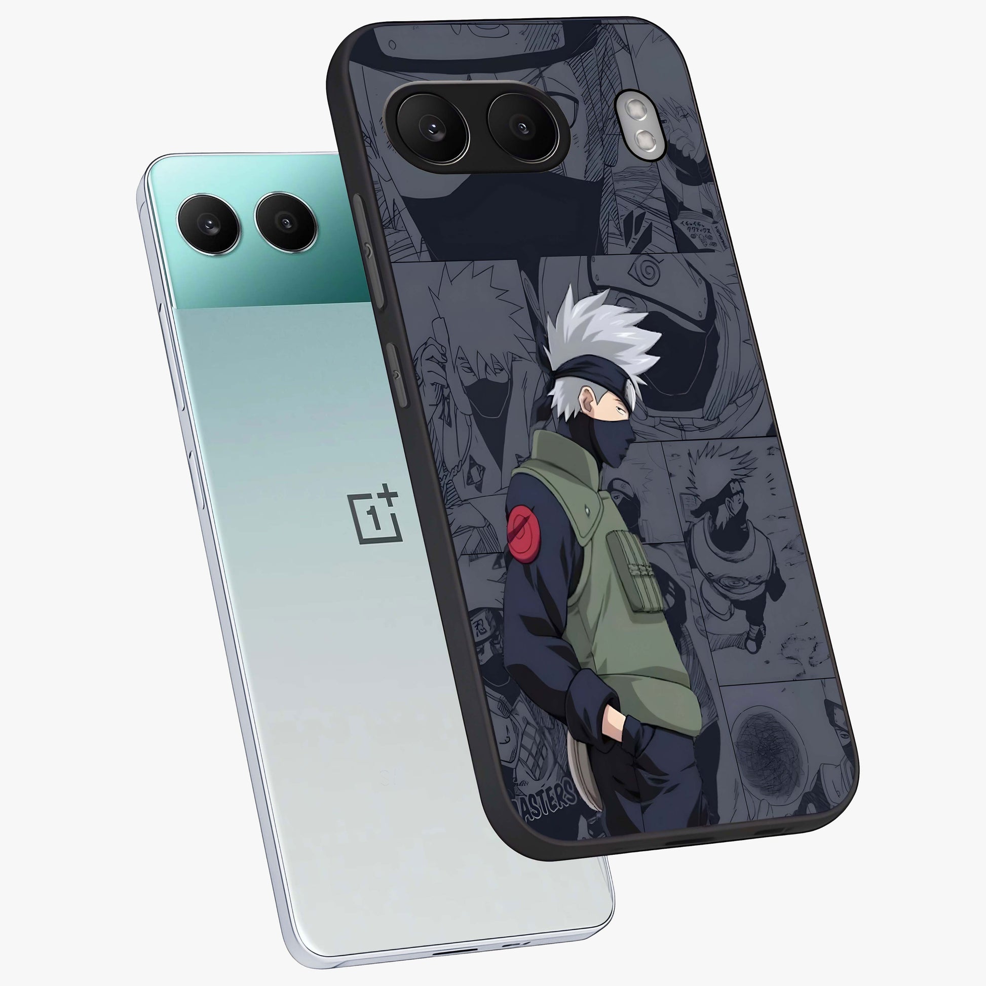Silent Tactical Master Glass Case for 1+Nord 4 angled mockup showcasing glossy finish and bold combat detailing
