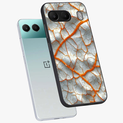Snarl Zone Buzz Glass Case for 1+Nord 4 angled mockup showcasing glossy finish and high contrast detailing