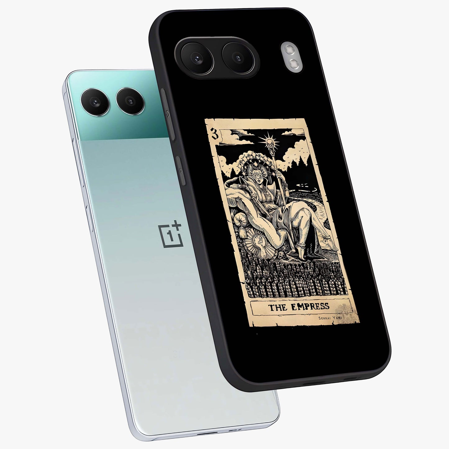 The Empress Glass Case for 1+Nord 4 angled mockup showcasing glossy finish and rich luxurious tones