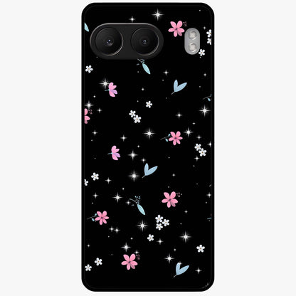 Black Aesthetic Wallpapers Glass Case for 1+Nord 4 bold front view featuring dark minimalist aesthetic artwork