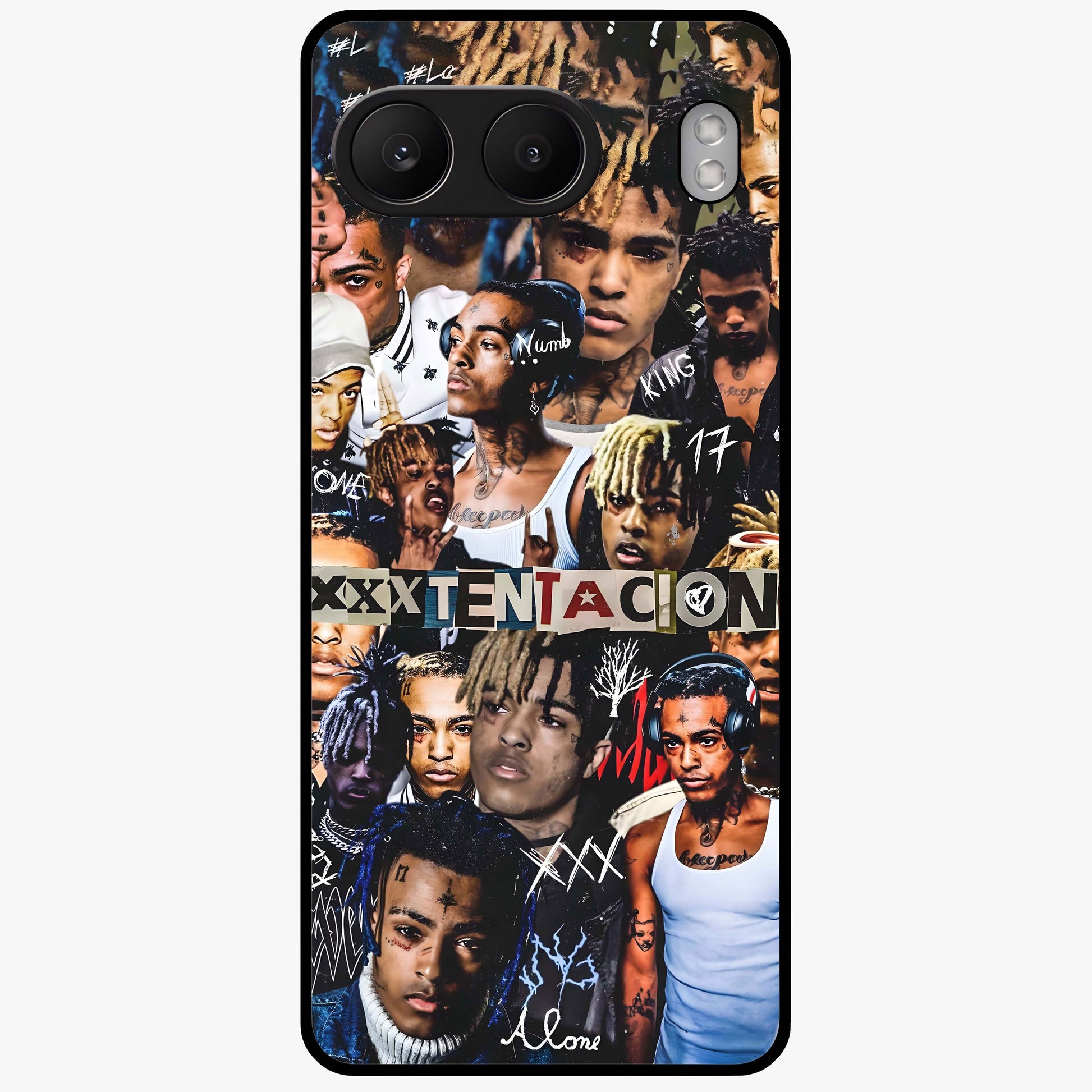Broken Fame Diaries Glass Case for 1+Nord 4 bold front view featuring expressive diary inspired artistic artwork