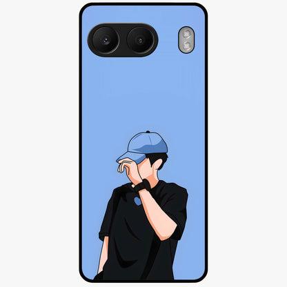 Cool Calm Love Glass Case for 1+Nord 4 aesthetic front view featuring soothing typography artwork with soft tones