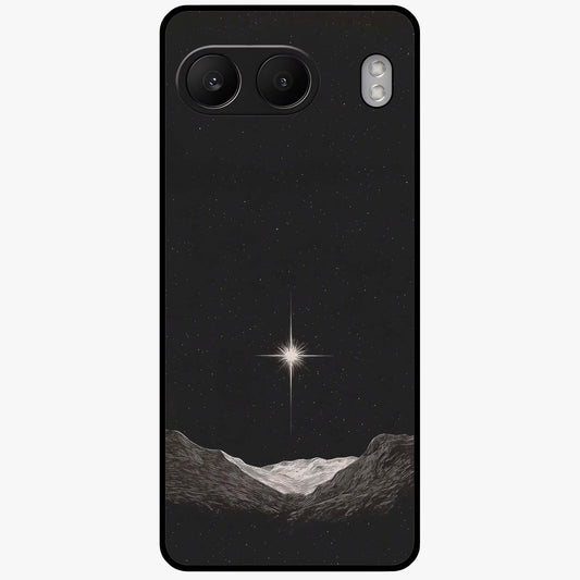 Cosmic Dream Night Glass Case for 1+Nord 4 dreamy front view featuring deep night sky artwork with glowing stars