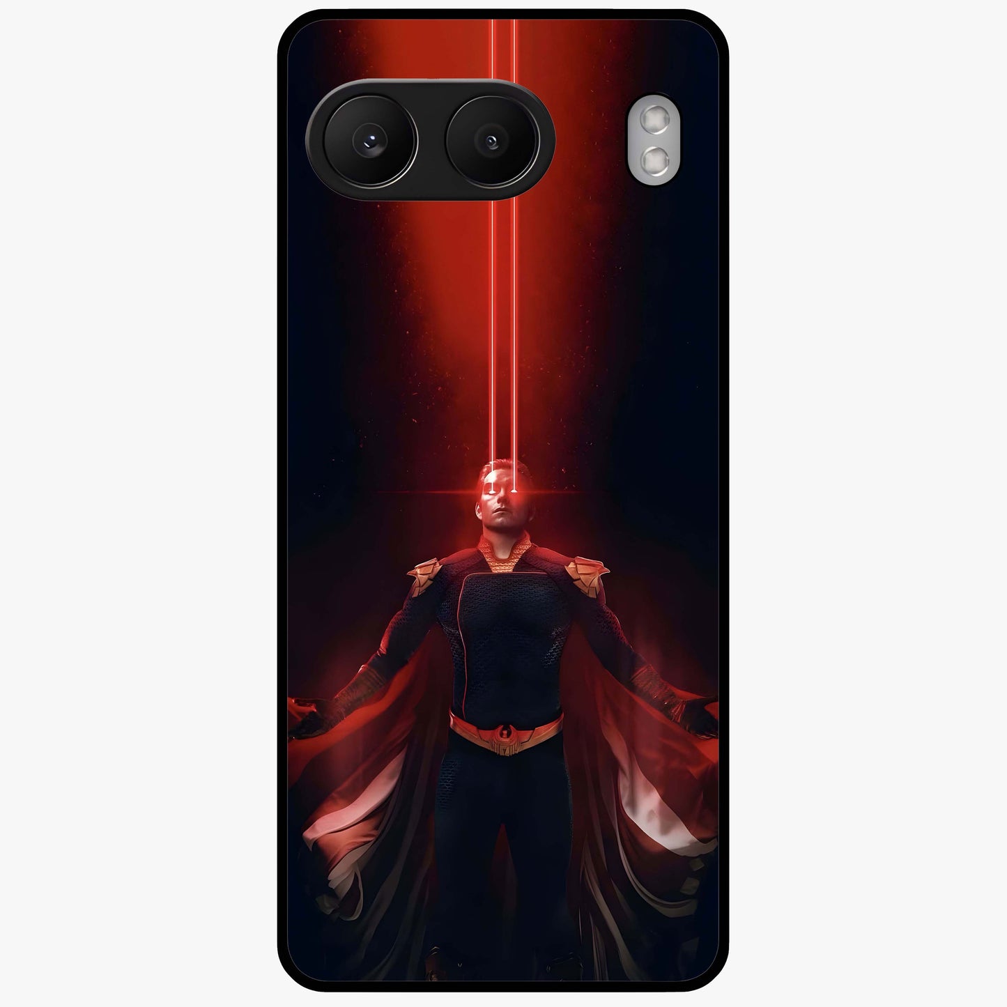 Crimson Vision Ascension Glass Case for 1+Nord 4 bold front view featuring visionary crimson themed artwork