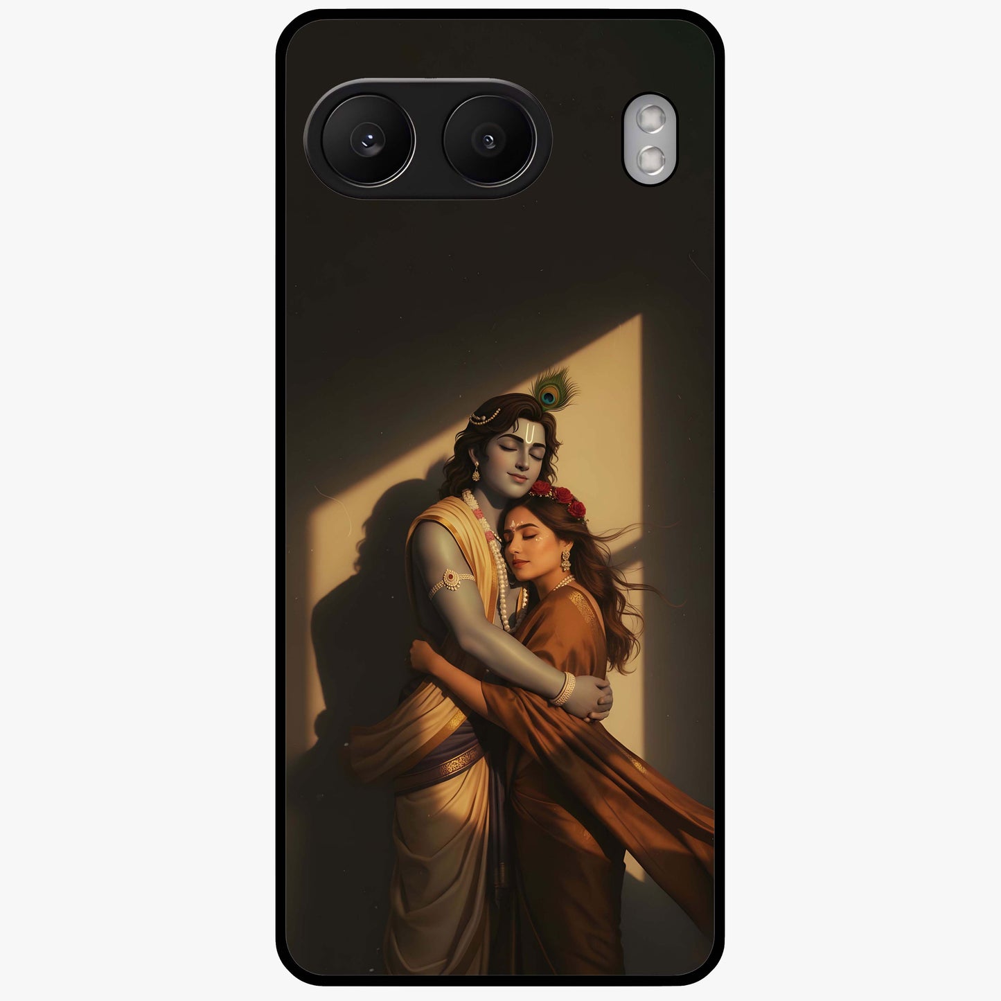 Divine Eternal Love Glass Case for 1+Nord 4 elegant front view featuring romantic spiritual artwork in soft tones